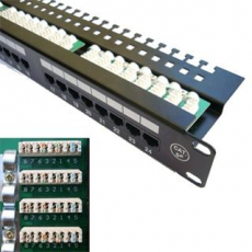 RACK PATCH PANEL 19" 24x Cat5e UTP